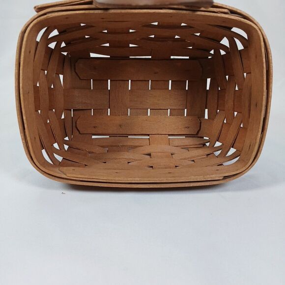 Longaberger Little Market Wall Basket 1992 Hanging Woven Wood USA Vtg - Picture 7 of 8